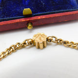 9ct Gold Albertina Watch Chain Bracelet with Tassel Fob Antique Victorian c1860
