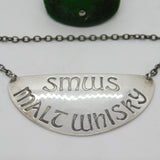 Scottish Sterling Silver 'SMWS Malt Whisky' Decanter Label Vintage 1988