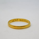 George I 22ct Gold Posey Ring 'Let Virtue Bee Thy Guide' Antique c1725 London
