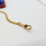 9ct Gold Albertina Watch Chain Bracelet with Tassel Fob Antique Victorian c1860