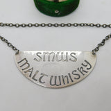 Scottish Sterling Silver 'SMWS Malt Whisky' Decanter Label Vintage 1988