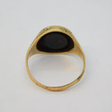 Victorian 9ct Gold Carved 'SG' Bloodstone Intaglio Signet Ring Antique c1860