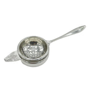 Sterling Silver Long-Handled Tea Strainer & Bowl Set Antique 1936 Art Deco