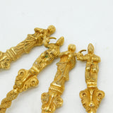 19th Century Set of Four Gold Plated Decorative Apostle Tablespoons Antique c1880