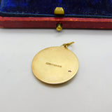 9ct Yellow Gold St Christopher Patron of Travel Pendant 1975 Birmingham