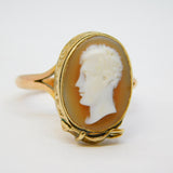 George IV 15ct Gold Mourning Gentleman Cameo Signet Ring Antique c1830