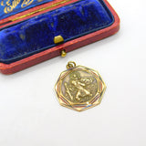 9ct Yellow Gold St Christopher Patron of Travel Pendant 1979 Birmingham Vintage