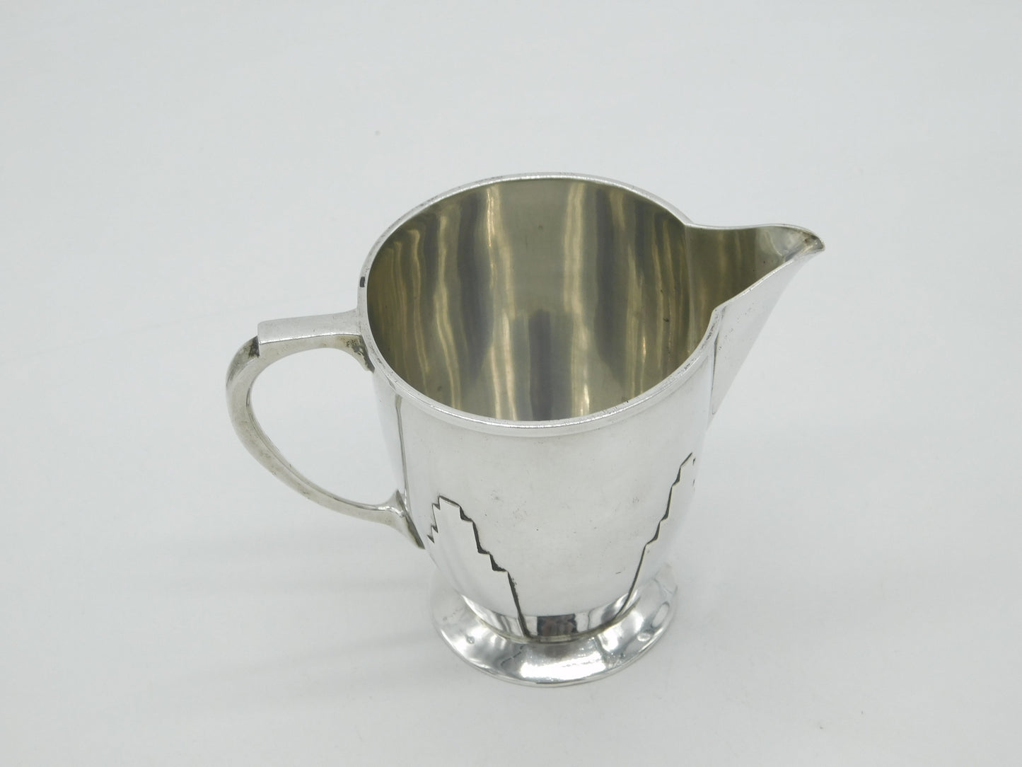 Goldsmiths & Silversmiths Sterling Silver Cream Jug Antique 1931 London Deco