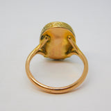 George IV 15ct Gold Mourning Gentleman Cameo Signet Ring Antique c1830