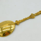 19th Century Set of Four Gold Plated Decorative Apostle Tablespoons Antique c1880