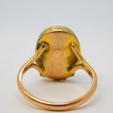 George IV 15ct Gold Mourning Gentleman Cameo Signet Ring Antique c1830