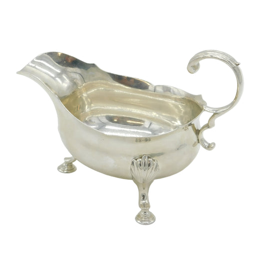 George III Sterling Silver Sauce Boat Antique 1772 London Robert Hennell I