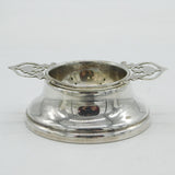 Sterling Silver Floral Handled Tea Strainer & Bowl Vintage 1966 Birmingham