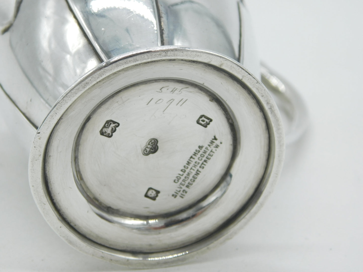 Goldsmiths & Silversmiths Sterling Silver Cream Jug Antique 1931 London Deco