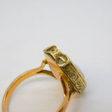 George IV 15ct Gold Mourning Gentleman Cameo Signet Ring Antique c1830
