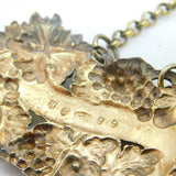 George III Sterling Silver Gilt Port & Sherry Decanter Label Pair Antique 1814 Birmingham