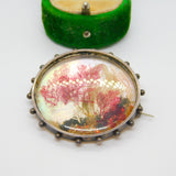 Victorian Sterling Silver Marine Seabed Diorama on Pearl Brooch Antique c1860