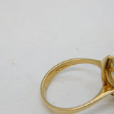 9ct Yellow Gold & Marquise Cut Citrine Cocktail Ring Vintage 1990 London