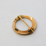 George III 15ct Gold, Old-Cut Diamond & Graduating Pearl Moon Brooch Antique c1820