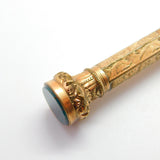 Victorian Rolled Gold Fountain Pen & Propelling Pencil-in-One Bloodstone Antique