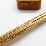 Victorian Rolled Gold Fountain Pen & Propelling Pencil-in-One Bloodstone Antique