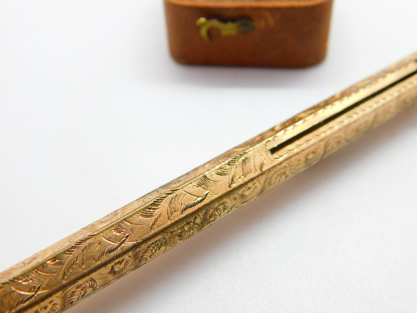 Victorian Rolled Gold Fountain Pen & Propelling Pencil-in-One Bloodstone Antique