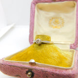 Victorian 18ct Yellow Gold & 0.2ct Diamond Solitaire Ring Antique c1900