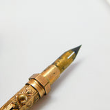 Victorian Rolled Gold Fountain Pen & Propelling Pencil-in-One Bloodstone Antique
