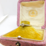 Victorian 18ct Yellow Gold & 0.2ct Diamond Solitaire Ring Antique c1900