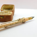 Victorian Rolled Gold Fountain Pen & Propelling Pencil-in-One Bloodstone Antique