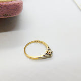 Victorian 18ct Yellow Gold & 0.2ct Diamond Solitaire Ring Antique c1900