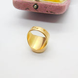 Czech 14ct Yellow Gold Carved Bloodstone Intaglio Heraldic Signet Ring Victorian c1860