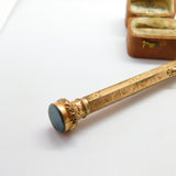 Victorian Rolled Gold Fountain Pen & Propelling Pencil-in-One Bloodstone Antique