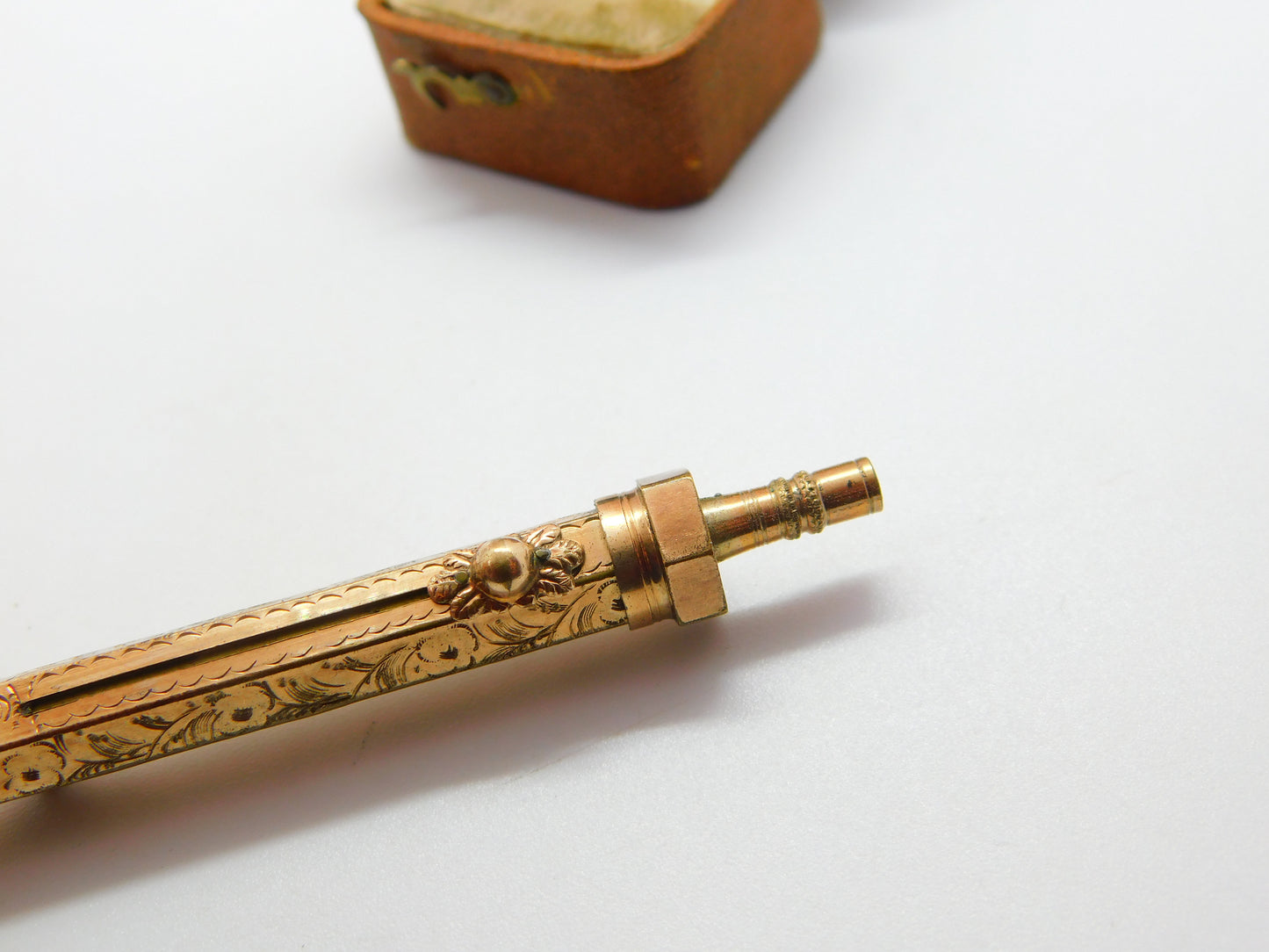 Victorian Rolled Gold Fountain Pen & Propelling Pencil-in-One Bloodstone Antique