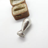 Edwardian Sterling Silver 'LE' Monogram Desk Seal Stamp 1908 Chester Antique