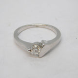 18ct White Gold & 0.25ct Brilliant Cut Diamond Engagement or Dress Ring Vintage