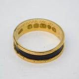 William IV 18ct Gold, Black Enamel Three-Name Mourning Ring Antique 1831 London