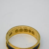 William IV 18ct Gold, Black Enamel Three-Name Mourning Ring Antique 1831 London