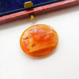 Pair of "Dogs" Roman Intaglio Grand Tour Agate Hardstone Cameo Antique Georgian