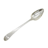 Irish George III Sterling Silver Bright Cut Serving Spoon Antique 1772 Dublin J. Pittar