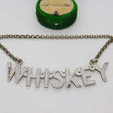Victorian Sterling Silver Whisky Decanter Label Antique 1897 Sheffield