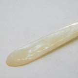 Victorian Sterling Silver, Mother of Pearl & Citrine Thistle Form Bookmark c1890