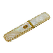 18th Century French Mother of Pearl, Gold, Enamel Needle Case Etui Antique c1790