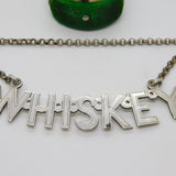 Victorian Sterling Silver Whisky Decanter Label Antique 1897 Sheffield