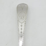 Irish George III Sterling Silver Bright Cut Serving Spoon Antique 1772 Dublin J. Pittar