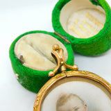 Edwardian 9ct Gold Large Double Locket Pendant with Pictures Antique c1910