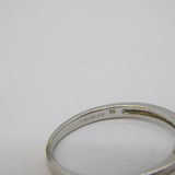 9ct White Gold, Aquamarine & Diamond Engagement Ring Vintage c1990