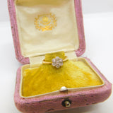 Victorian 18ct Yellow Gold & Diamond Set Daisy Flower Ring c1880 Antique