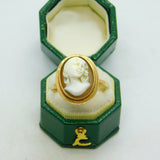 Victorian 9ct Gold Carved High Relief Cameo Signet Ring Antique c1900