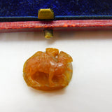 Pair of "Camels" Roman Intaglio Grand Tour Agate Hardstone Cameo Antique c1800